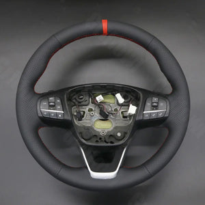 Griffowl Steering Wheel Cover for Bespoke Hatchback Ford Fiesta Mk8 Focus Mk4 Puma Transit Mk8 Courier Custom Tourneo Courier Custom Tourneo Courier Bronco Sport Escape Kuga III Puma Custom Maverick 2012-2024. Compact, hand-sewn DIY wrap for quick interior mods and grip upgrade.