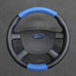 Griffowl Steering Wheel Cover for Bespoke Hatchback Ford Focus Mk2 Focus CC C-MAX Transit Mk5 Transit Connect Tourneo Connect 2003-2013. Compact, hand-sewn DIY wrap for quick interior mods and grip upgrade.