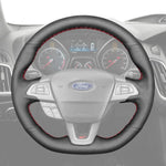 Griffowl Steering Wheel Cover for Bespoke Ford Focus Mk3 ST-Line Focus Mk3 Escape Kuga ST RS 2015-2018. Hand-sewn DIY kit blends grip, function, and style inside.