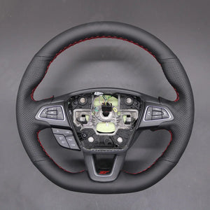 Griffowl Steering Wheel Cover for Bespoke Ford Focus Mk3 ST-Line Focus Mk3 Escape Kuga ST RS 2015-2018. Hand-sewn DIY kit blends grip, function, and style inside.