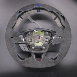 Griffowl Steering Wheel Cover for Bespoke Ford Focus Mk3 ST-Line Focus Mk3 Escape Kuga ST RS 2015-2018. Hand-sewn DIY kit blends grip, function, and style inside.