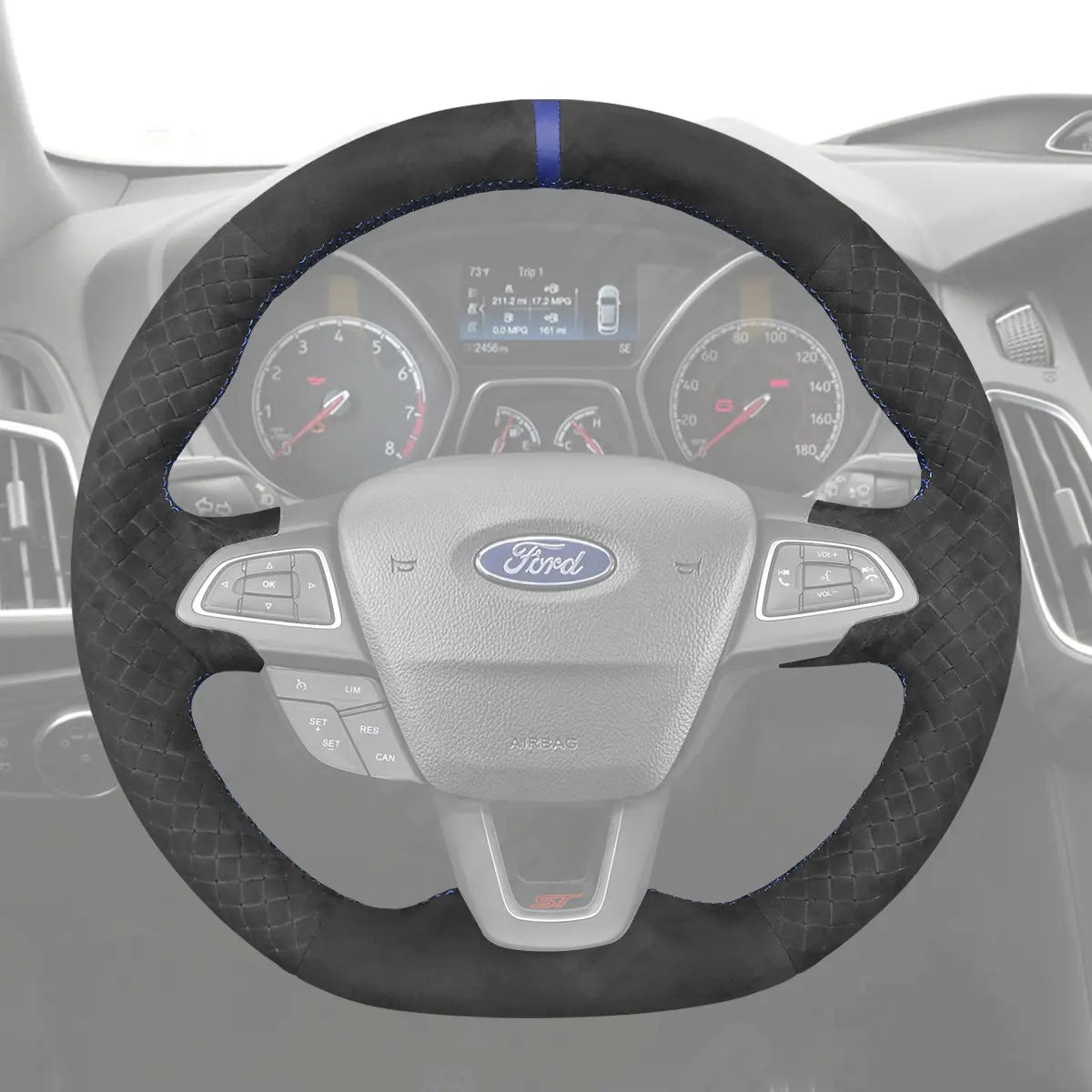 Personalized SUV Steering Wheel Cover for Ford Escape Kuga ST-Line 2019