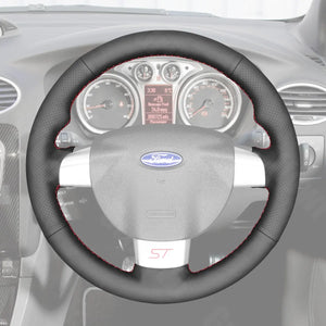 Griffowl Steering Wheel Cover for Bespoke Hatchback Ford Focus ST Focus RS Mk2 2005-2011. Elevate your interior with Griffowl's wrap and stitch kit.