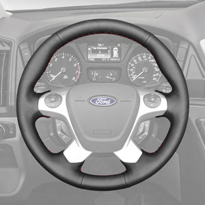 Griffowl Steering Wheel Cover for Bespoke Hatchback Ford Transit Mk7 Connect Custom Tourneo Connect Grand Connect Custom 2012-2024. Compact, hand-sewn DIY wrap for quick interior mods and grip upgrade.
