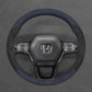 Griffowl Steering Wheel Cover for Bespoke Hatchback Honda Civic 11 2022-2025. Griffowl's interior mod with hand-sewn DIY steering wheel kit.