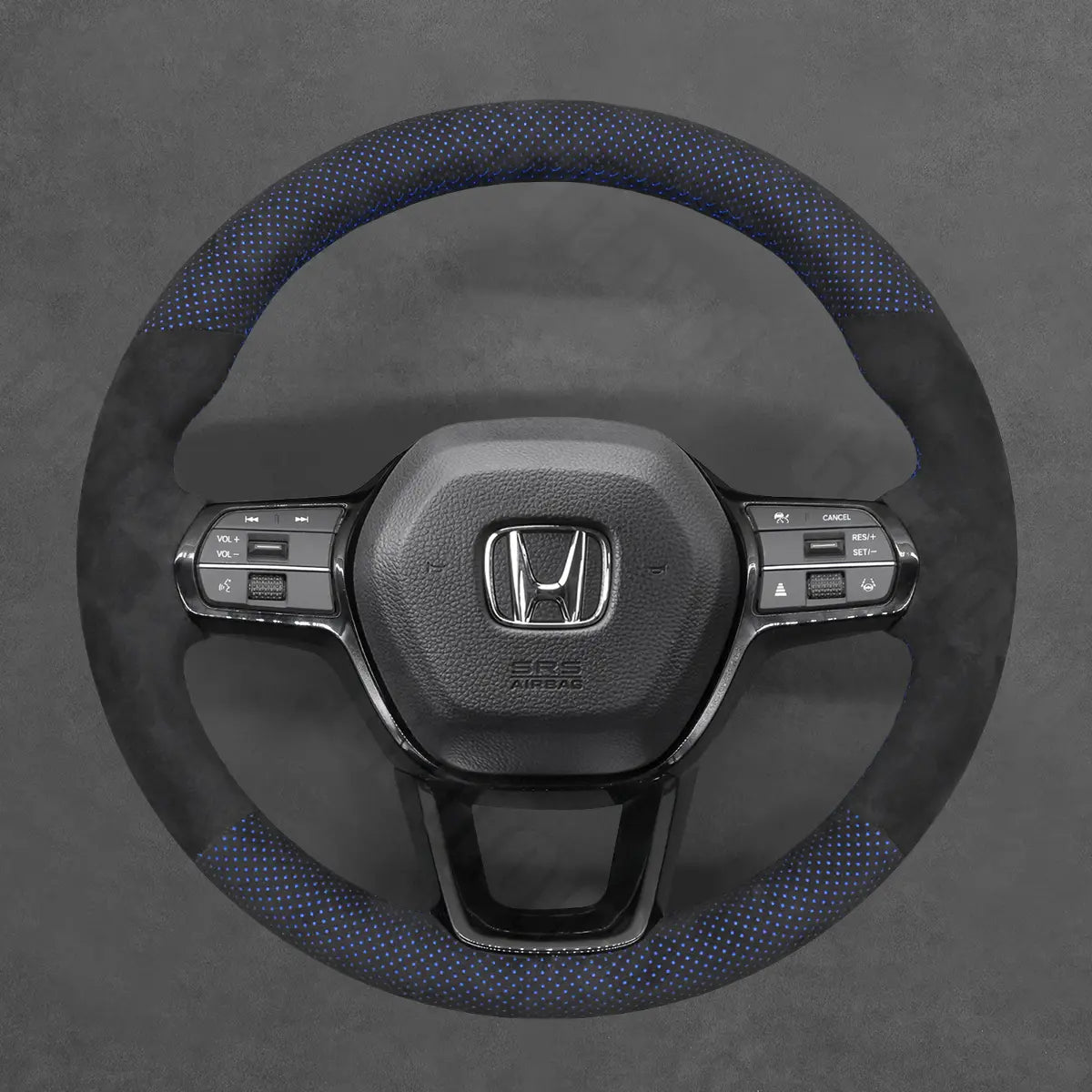Griffowl Steering Wheel Cover for Bespoke Hatchback Honda Civic 11 2022-2025. Griffowl's interior mod with hand-sewn DIY steering wheel kit.
