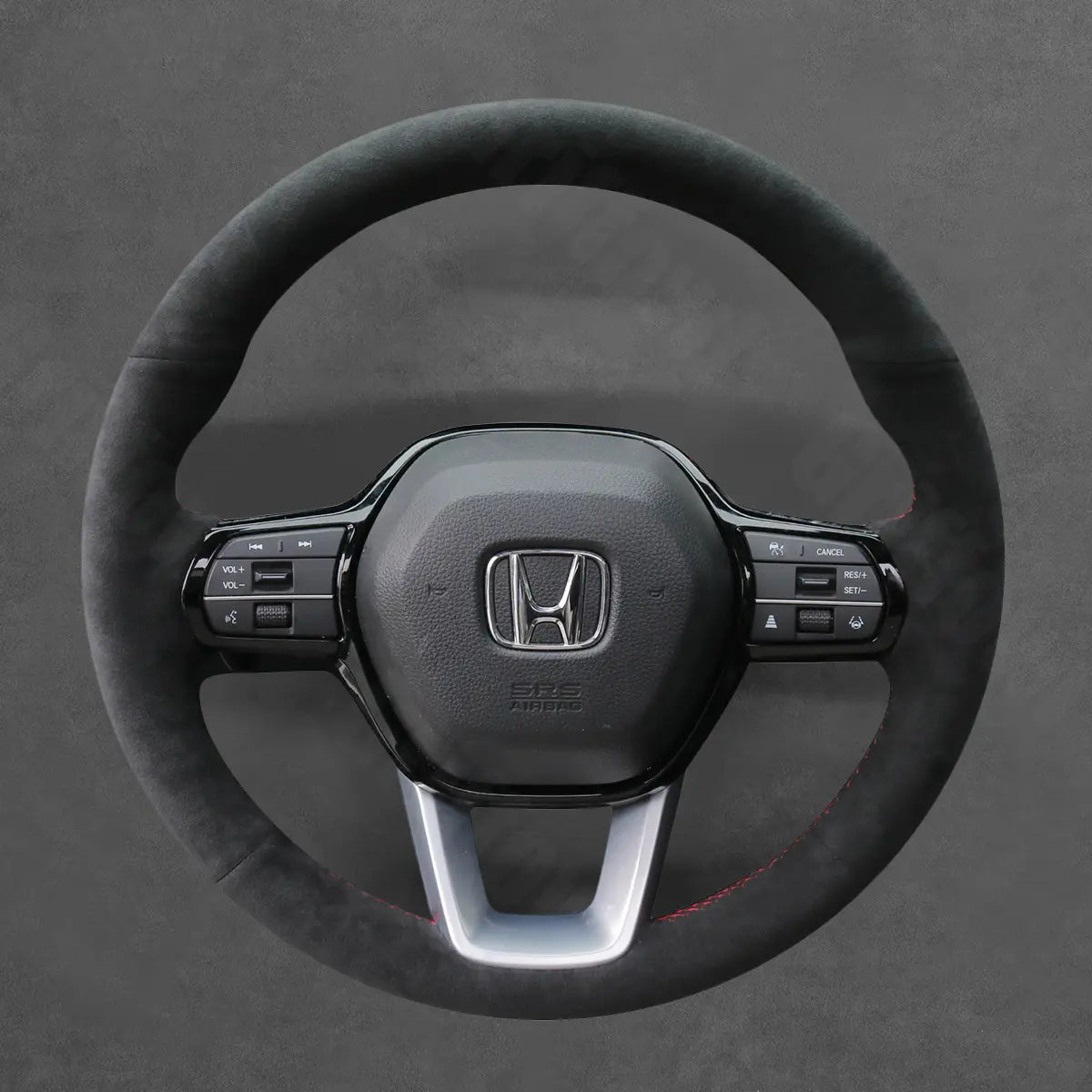 Griffowl Steering Wheel Cover for Bespoke Hatchback Honda Civic 11 2022-2025. Griffowl's interior mod with hand-sewn DIY steering wheel kit.