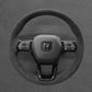 Griffowl Steering Wheel Cover for Bespoke Hatchback Honda Civic 11 2022-2025. Griffowl's interior mod with hand-sewn DIY steering wheel kit.