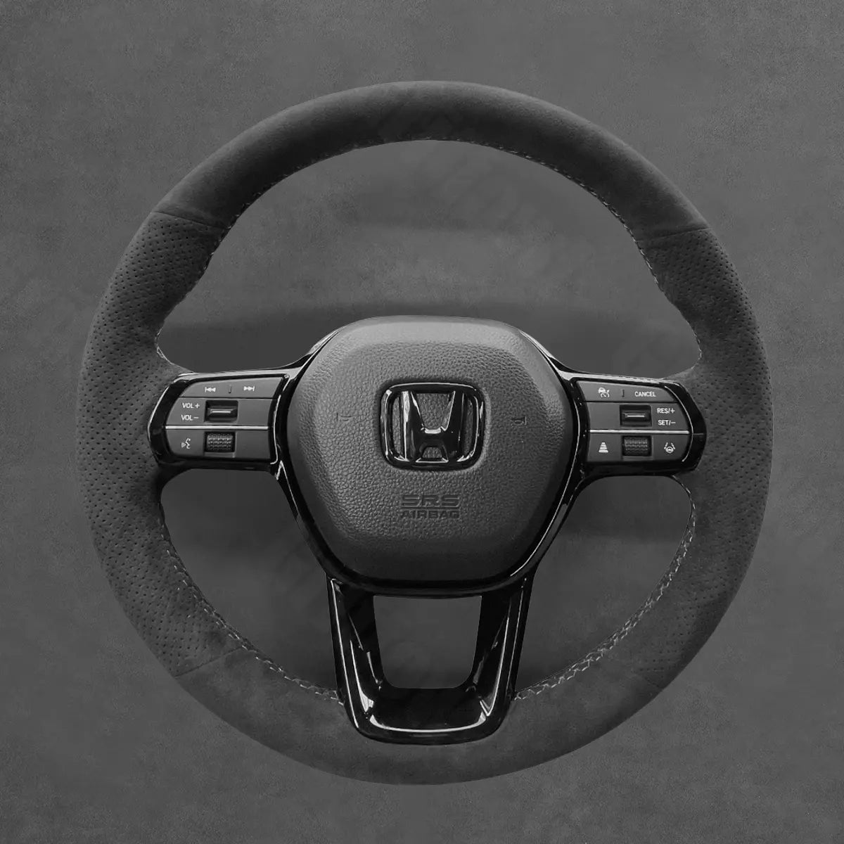 Griffowl Steering Wheel Cover for Bespoke Hatchback Honda Civic 11 2022-2025. Griffowl's interior mod with hand-sewn DIY steering wheel kit.