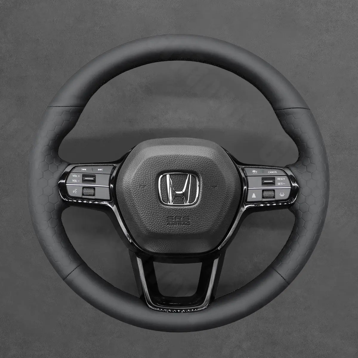 Griffowl Steering Wheel Cover for Bespoke Hatchback Honda Civic 11 2022-2025. Griffowl's interior mod with hand-sewn DIY steering wheel kit.