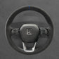 Griffowl Steering Wheel Cover for Bespoke Hatchback Honda Civic 11 2022-2025. Griffowl's interior mod with hand-sewn DIY steering wheel kit.