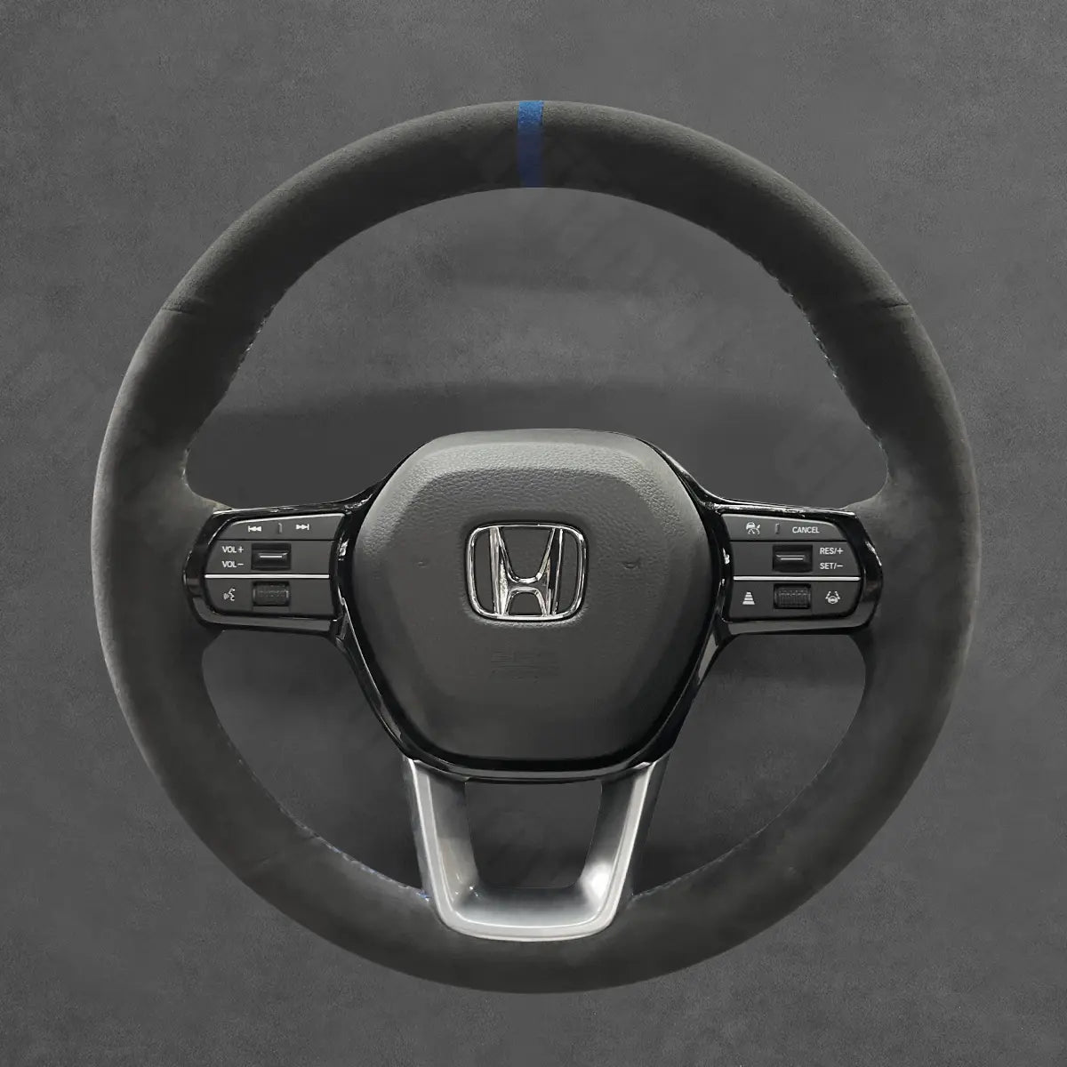Griffowl Steering Wheel Cover for Bespoke Hatchback Honda Civic 11 2022-2025. Griffowl's interior mod with hand-sewn DIY steering wheel kit.