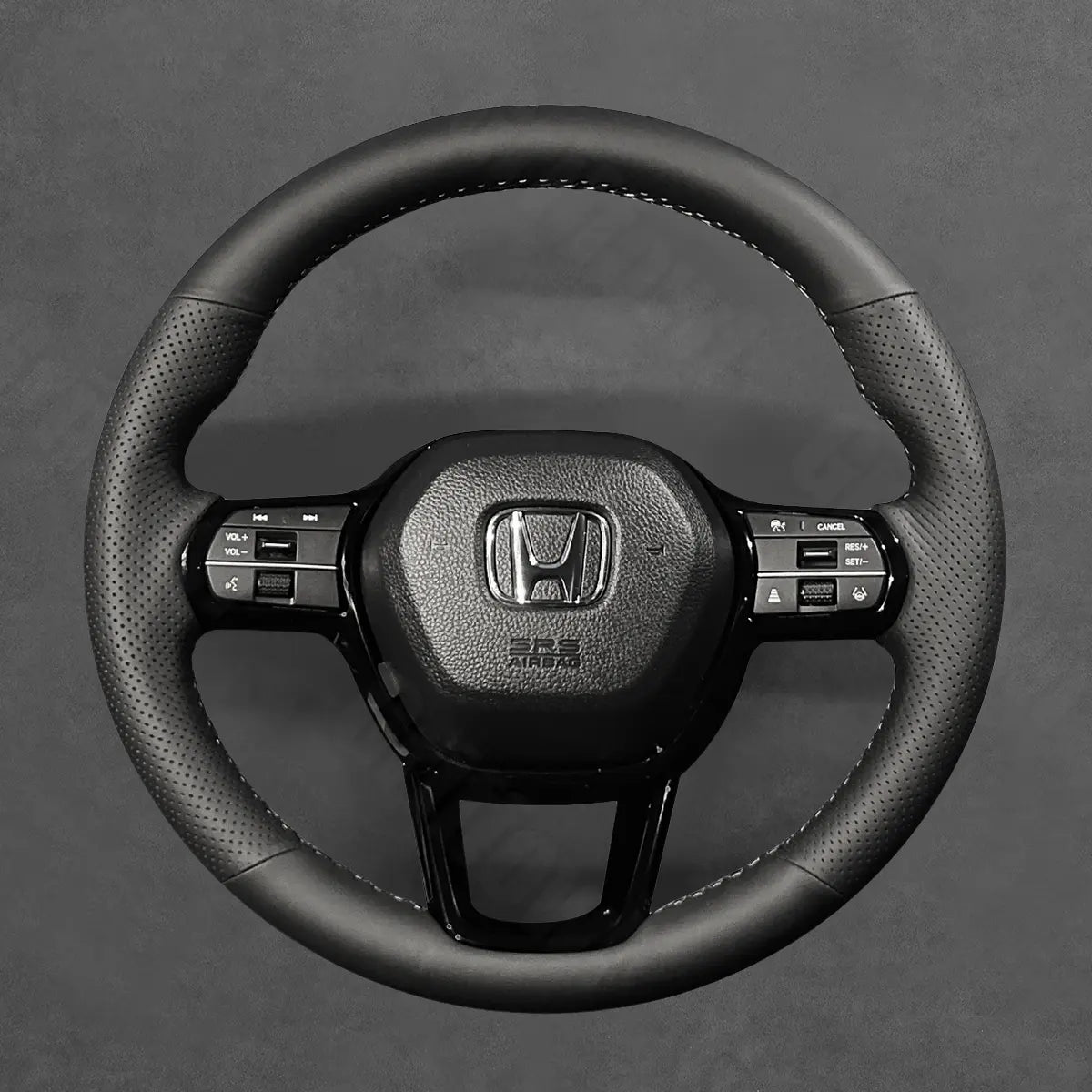 Griffowl Steering Wheel Cover for Bespoke Hatchback Honda Civic 11 2022-2025. Griffowl's interior mod with hand-sewn DIY steering wheel kit.