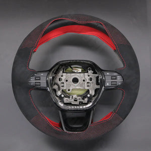 Griffowl Steering Wheel Cover for Bespoke Hatchback Honda Civic 11 2022-2025. Griffowl's interior mod with hand-sewn DIY steering wheel kit.