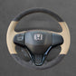 Griffowl Steering Wheel Cover for Bespoke Hatchback Honda Jazz Fit 2015-2020. Griffowl's interior mod with hand-sewn DIY steering wheel kit.