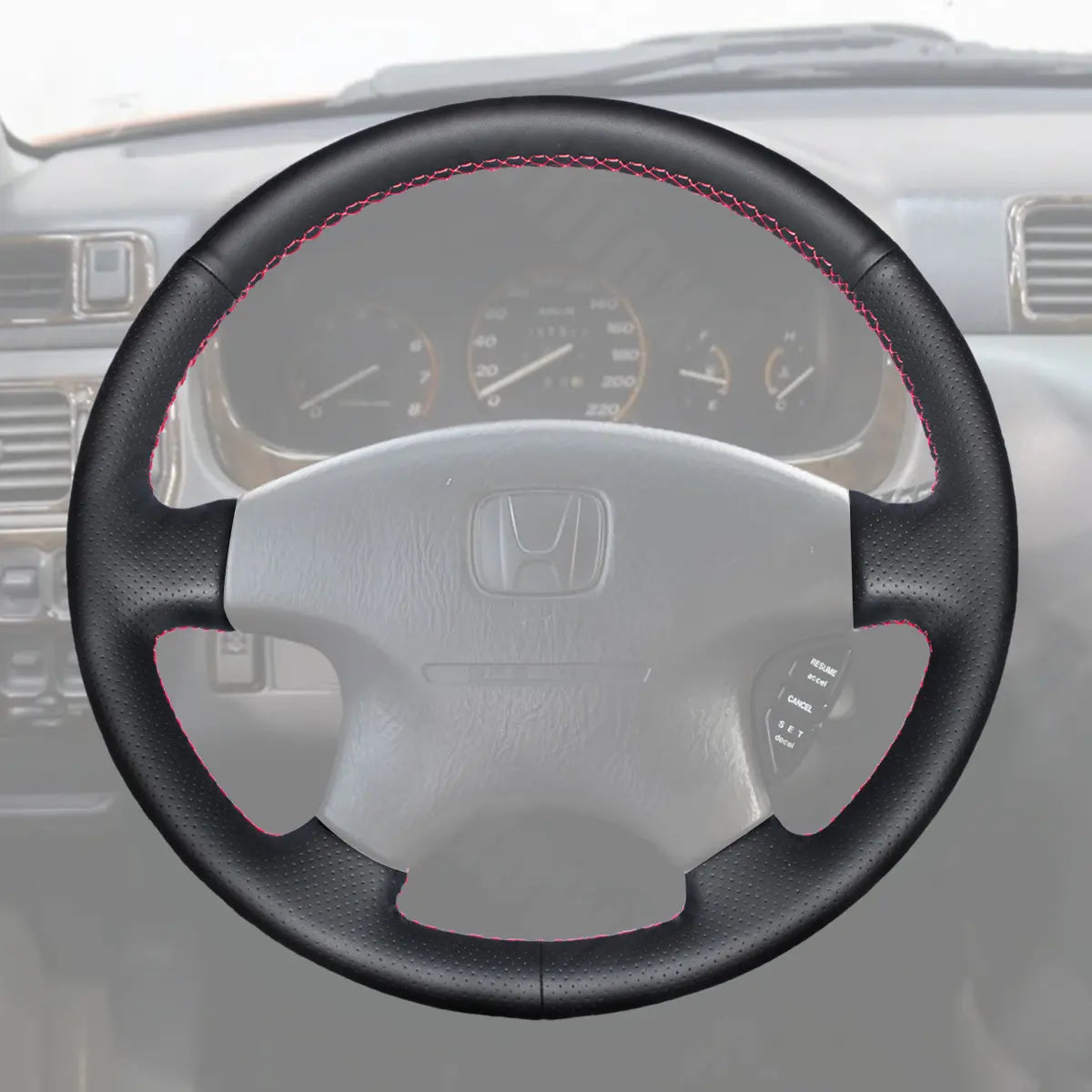 Griffowl Steering Wheel Cover for Bespoke Hatchback Honda Odyssey Shuttle 1998-2001. Hand-sewn kit for drivers seeking precision and comfort.