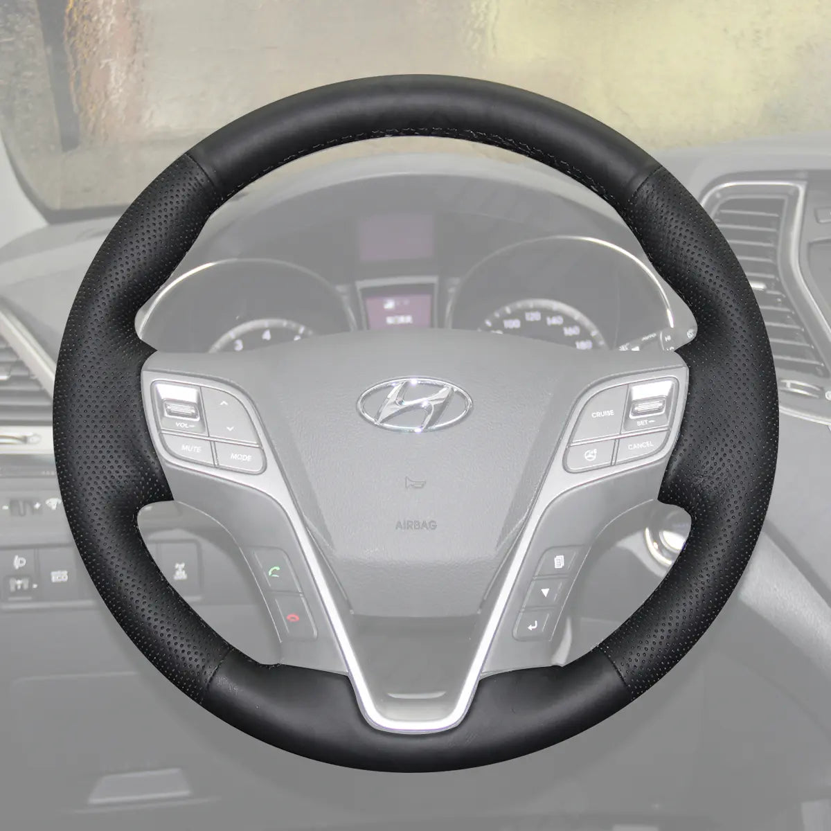 Griffowl Steering Wheel Cover for Bespoke Hatchback Hyundai H350 2015-2019. Perfect grip with our steering wheel wrap and custom interior touch.
