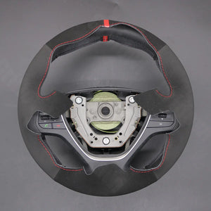 Griffowl Steering Wheel Cover for Bespoke Hatchback Hyundai i10 i20 2013-2020. Griffowl's interior mod with hand-sewn DIY steering wheel kit.
