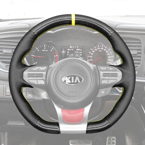 Griffowl Steering Wheel Cover for Bespoke Hatchback Kia Ceed Cee'd 2 GT 2015-2018. For refined interior upgrades using our wrap and stitch kit.
