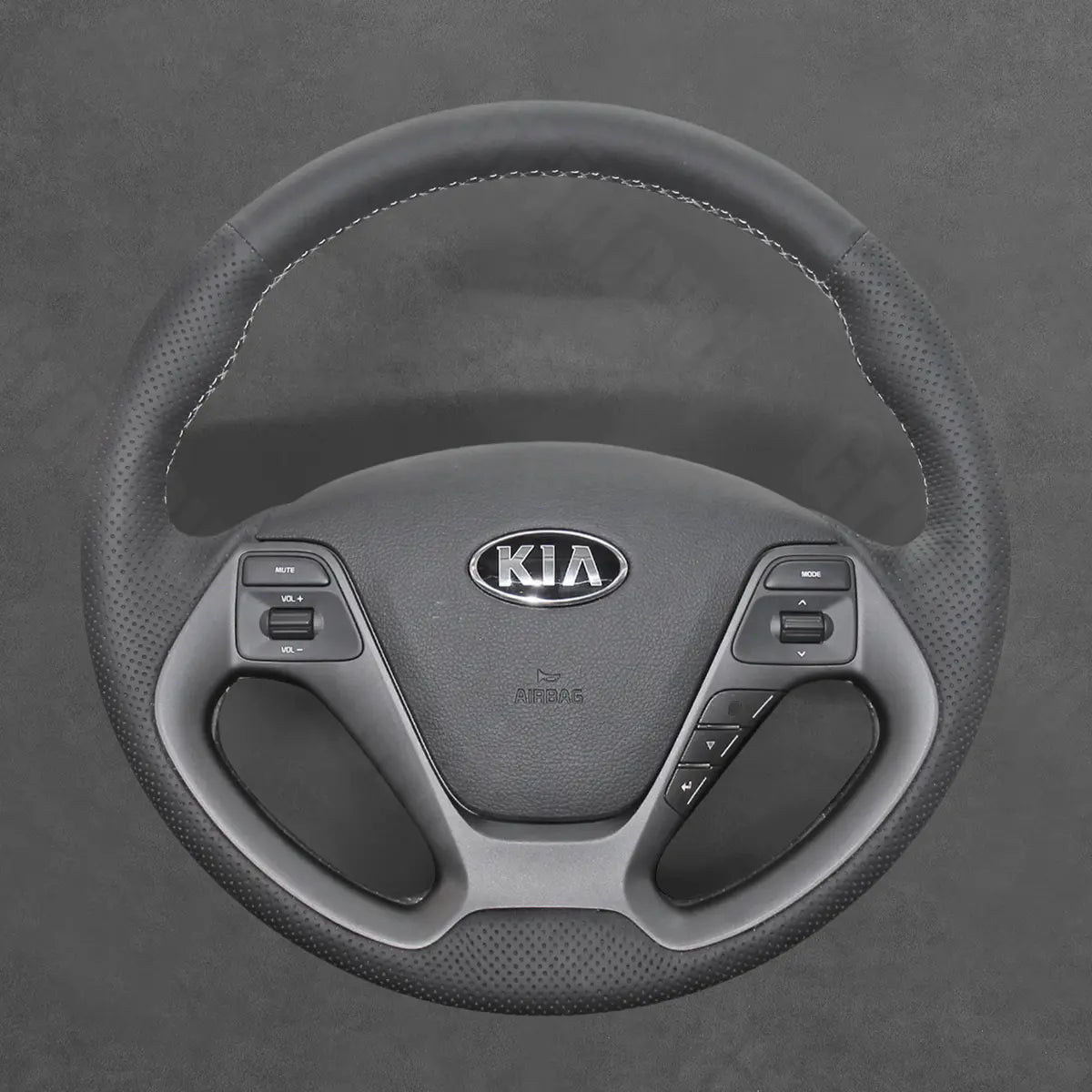 Griffowl Steering Wheel Cover for Bespoke Hatchback Kia Forte5 Ceed Cee'd 2 GT 2012-2015. Elevate your interior with Griffowl's wrap and stitch kit.

