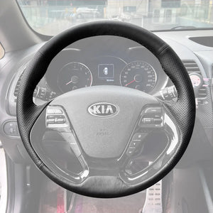 Griffowl Steering Wheel Cover for Bespoke Hatchback Kia Forte5 Ceed Cee'd 2 GT 2012-2015. Elevate your interior with Griffowl's wrap and stitch kit.
