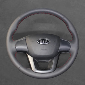 Griffowl Steering Wheel Cover for Bespoke Hatchback Kia Rio5 2012-2017. Perfect grip with our steering wheel wrap and custom interior touch.
