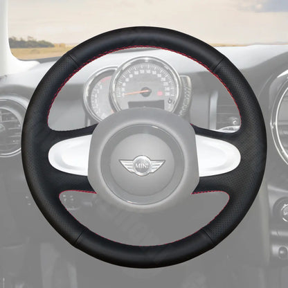 Griffowl Steering Wheel Cover for Bespoke Hatchback MINI Hatchback R56 Hardtop Clubman Clubvan 2012-2014. Perfect for enthusiasts seeking refined interior mods.
