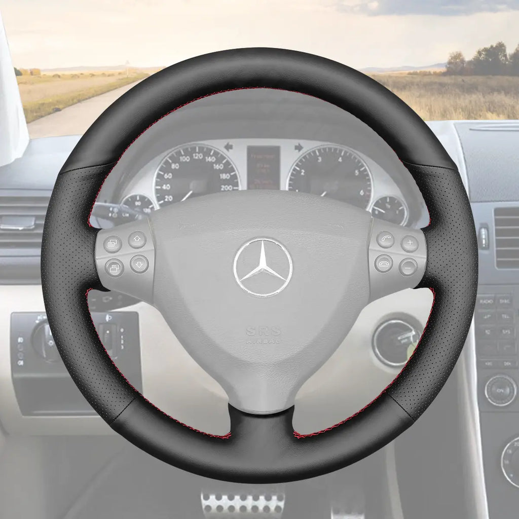 Griffowl Steering Wheel Cover for Bespoke Hatchback Mercedes Benz A Class W169 2004-2012. Elevate your interior with Griffowl's wrap and stitch kit.