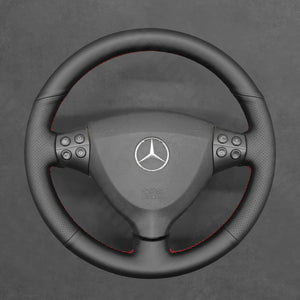 Griffowl Steering Wheel Cover for Bespoke Hatchback Mercedes Benz A Class W169 2004-2012. Elevate your interior with Griffowl's wrap and stitch kit.