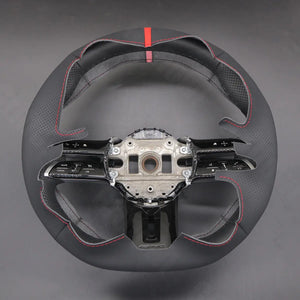 Griffowl Steering Wheel Cover for Bespoke Hatchback Mercedes Benz AMG A35 A45 W177 2023-2024. Elevate your interior with Griffowl's wrap and stitch kit.