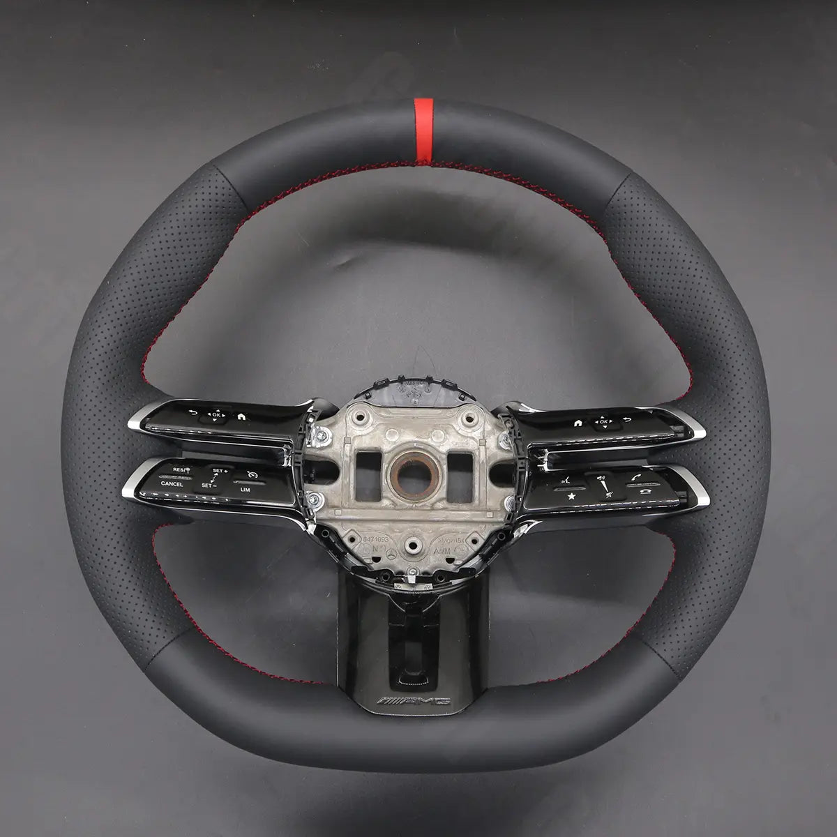 Griffowl Steering Wheel Cover for Bespoke Hatchback Mercedes Benz AMG A35 A45 W177 2023-2024. Elevate your interior with Griffowl's wrap and stitch kit.