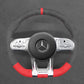 Griffowl Steering Wheel Cover for Bespoke Hatchback Mercedes Benz AMG A35 W177 2020-2021. Elevate your interior with Griffowl's wrap and stitch kit.