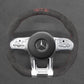 Griffowl Steering Wheel Cover for Bespoke Hatchback Mercedes Benz AMG A35 W177 2020-2021. Elevate your interior with Griffowl's wrap and stitch kit.