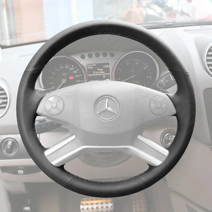 Griffowl Steering Wheel Cover for Bespoke Hatchback Mercedes Benz R Class 2009-2011. Hand-sewn kit for drivers seeking precision and comfort.