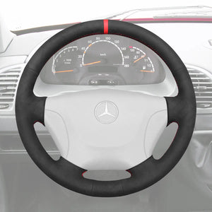 Griffowl Steering Wheel Cover for Bespoke Hatchback Mercedes Benz Sprinter W901 W905 1998-2006. Elevate your interior with Griffowl's wrap and stitch kit.