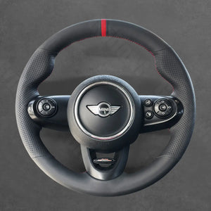 Griffowl Steering Wheel Cover for Bespoke Hatchback Mini Clubman JCW Hatchback 2014-2020. Elevate your interior with Griffowl's wrap and stitch kit.
