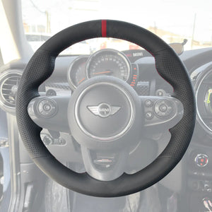 Griffowl Steering Wheel Cover for Bespoke Hatchback Mini Clubman JCW Hatchback 2014-2020. Elevate your interior with Griffowl's wrap and stitch kit.
