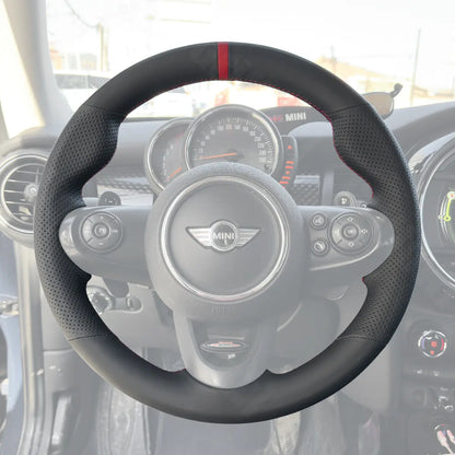 Griffowl Steering Wheel Cover for Bespoke Hatchback Mini Clubman JCW Hatchback 2014-2020. Elevate your interior with Griffowl's wrap and stitch kit.
