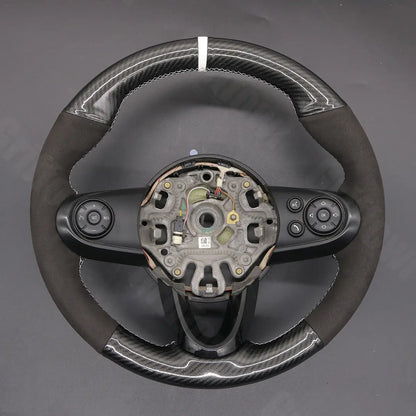Griffowl Steering Wheel Cover for Bespoke Hatchback Mini Hardtop Clubman Hatchback 2014-2020. Elevate your interior with Griffowl's wrap and stitch kit.

