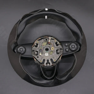 Griffowl Steering Wheel Cover for Bespoke Hatchback Mini Hardtop Clubman Hatchback 2014-2020. Elevate your interior with Griffowl's wrap and stitch kit.
