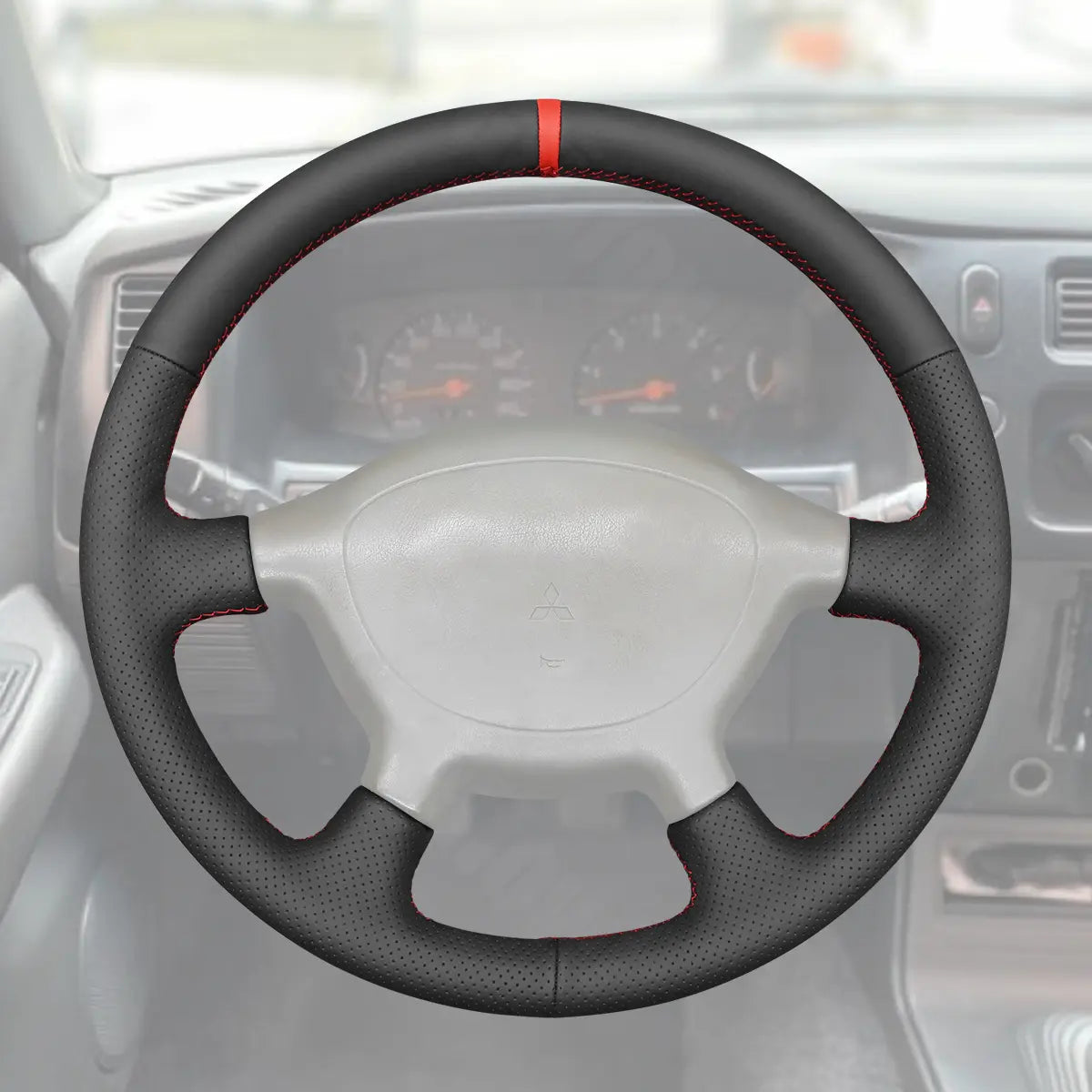 Griffowl Steering Wheel Cover for Bespoke Hatchback Mitsubishi Chariot 1992-1996. For refined interior upgrades using our wrap and stitch kit.
