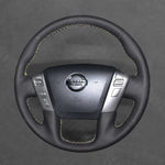 Griffowl Steering Wheel Cover for Bespoke Hatchback Nissan NV Cargo NV1500 NV2500 NV3500 2012-2021. Hand-sewn DIY kit blends grip, function, and style inside.

