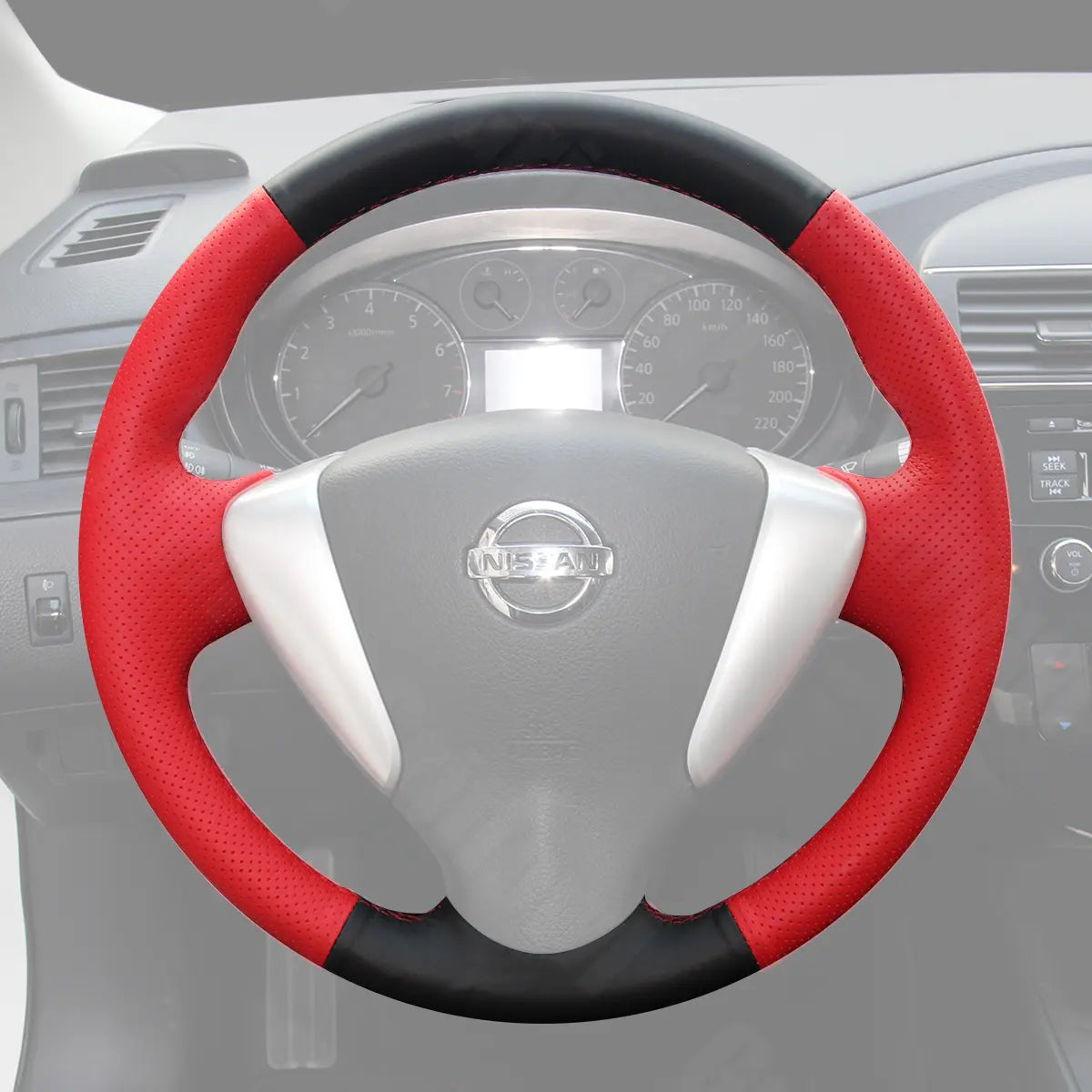 Griffowl Steering Wheel Cover for Bespoke Hatchback Nissan Note Versa Note Pulsar C12 B17 Serena NV200 2012-2021. Turn every drive into a luxury experience.

