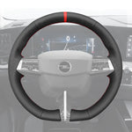 Griffowl Steering Wheel Cover for Bespoke Hatchback Opel Astra Mk8 2022-2024. Griffowl's interior mod with hand-sewn DIY steering wheel kit.
