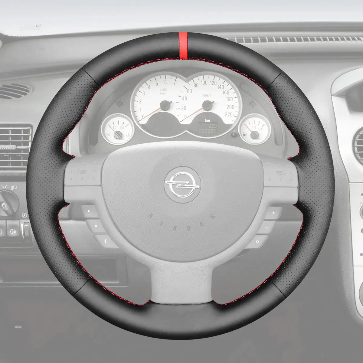 Griffowl Steering Wheel Cover for Bespoke Hatchback Opel Corsa C Tigra Combo C 2000-2011. Elevate your interior with Griffowl's wrap and stitch kit.
