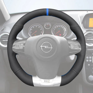 Griffowl Steering Wheel Cover for Bespoke Hatchback Opel Corsa D OPC 2007-2015. For refined interior upgrades using our wrap and stitch kit.

