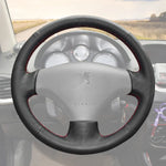 Griffowl Steering Wheel Cover for Bespoke Hatchback Peugeot 206 207 2007-2009. Griffowl's interior mod with hand-sewn DIY steering wheel kit.