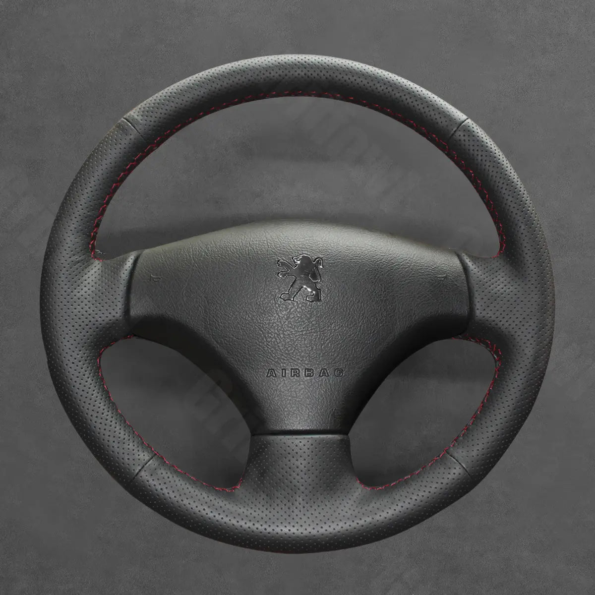 Griffowl Steering Wheel Cover for Bespoke Hatchback Peugeot 206 207 2007-2009. Griffowl's interior mod with hand-sewn DIY steering wheel kit.