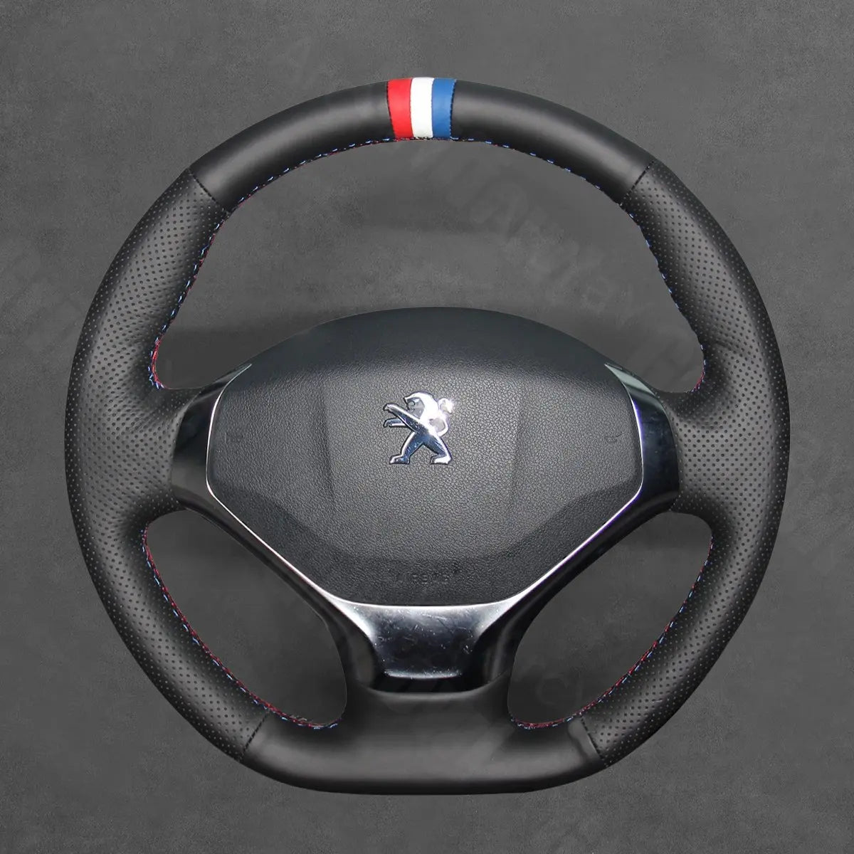 Griffowl Steering Wheel Cover for Bespoke Hatchback Peugeot 3008 2013-2015. Perfect grip with our steering wheel wrap and custom interior touch.