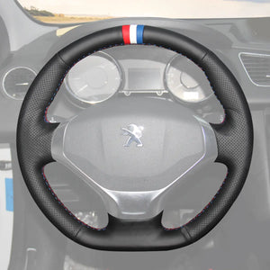 Griffowl Steering Wheel Cover for Bespoke Hatchback Peugeot 3008 2013-2015. Perfect grip with our steering wheel wrap and custom interior touch.
